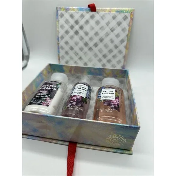 Bath & Body Works CACTUS BLOSSOM Travel Love Gift Box Set Mist Gel Lotion New - Picture 6 of 7